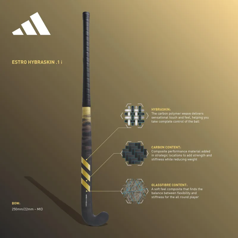 Adidas Estro Hybraskin .1 Indoor Hockey Stick (2023/24) 2 Adidas Estro Hybraskin .1 Indoor Hockey Stick (2023/24) - Image 2