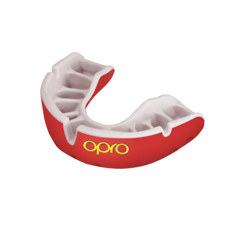 OPRO Self-Fit GEN4 Junior Gold Mouthguard - Red/Pearl 1 OPRO Self-Fit GEN4 Junior Gold Mouthguard - Red/Pearl